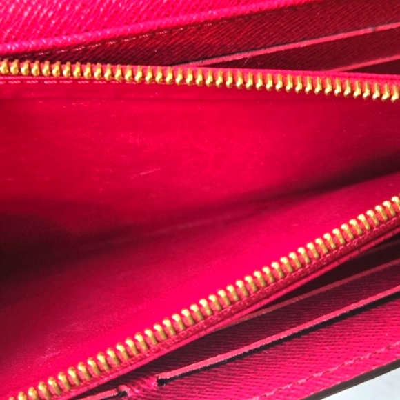 CLEAN Louis Vuitton Sarah Long Wallet Monogram Brown/Fuchsia - Picture 9 of 13